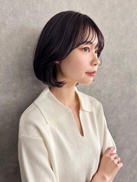 ビームズ ヘアー ブラン(Bee ms HAIR Blanc+) 小顔見せショートベージュカラーブリーチしない透明感カラー