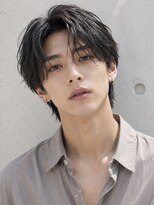 オグジュアリー 表参道(aux.)&nbsp;毛流れハンサムショートセンターパートメンズ黒髪爽やか
