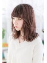 ミック ヘアアンドビューティー 大山店(miq  Hair&Beauty)&nbsp;斜めバングで大人っぽく♪ゆるふわミディ