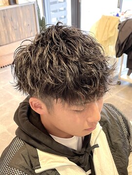 ヘアーショップケイ(HAIR SHOP K.) 爽やかツーブロックショート×ラフなツイスパ