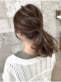 ハイライト ゆるローポニーテールアレンジ