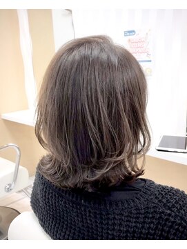 ヘアポジション 大曲北店 HAIR Position ミディアムウルフ／ハイライト