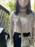カット+ダブルカラー+髪質改善oggiottoトリートメント　￥21000-