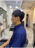 MEN’S HAIR カルマパーマのアッシュブラック