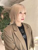 ルル 表参道(lulu.)&nbsp;切りっぱなしボブ ボブウルフ ミニボブ ハイトーンカラー【Riku