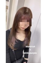 アーチフォーヘア 心斎橋店(a-rch for hair) ピンクパープル×レイヤーカット