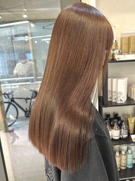 ペレ 栄店(PELE) デザインカラー/レイヤーカット/ウェットヘア/オリーブベージュ