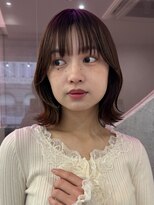 ロンドワン 三宮元町(Lond one) ボブ/切りっぱなしボブ/タッセルボブ/ダークグレー/ミニボブ