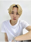 韓国風ブリーチカラーグレージュカラー