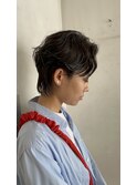 センターパートウルフ