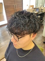 メンズ レオ 南森町店(men's LEO)&nbsp;シャドウパーマ×ツーブロック×刈り上げ