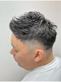 ツーブロックショート
