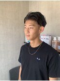 刈り上げショート　メンズパーマ　波打ちパーマ　スパイラル
