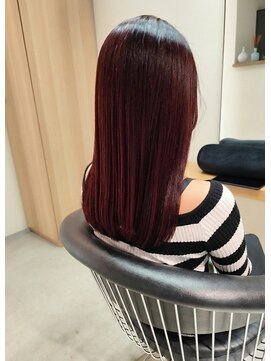 バス(BATH) ボルドー/赤髪/縮毛矯正