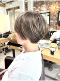 EIGHT渡辺×脱白髪染め×ハンサムショート×白髪ぼかし