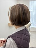 ショートボブ/白髪ぼかし/白髪ぼかしハイライト