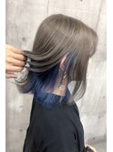 【MIRAC町田店河原崎】グレージュ×インナーブルー