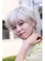 バサ 新所沢店(BASSA)&nbsp;【佐々木　スタイル】ホワイトブリーチ×マッシュショート