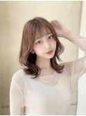 テラコッタ/韓国風ヨシンモリ/流れるレイヤー/前髪カール[銀座]