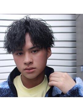 ウェーブ(WAVE) ハーフアップコンマバングショート×ツイストスパイラル/メンズ