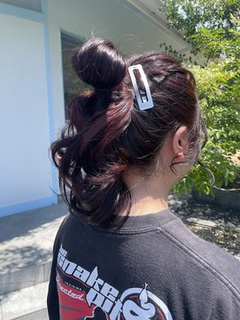 テクライズ 豊橋店(TECHRISE) ☆レッドブラウン、簡単お団子アレンジ☆