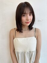 グレーベージュ大人フェイスレイヤー韓国ウルフミディ
