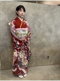 振袖+ヘアアレンジ