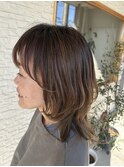 大人のミディアムウルフヘア