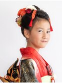 七五三7歳振袖日本髪ヘアアレンジ/二分の一成人式/代々木着付け