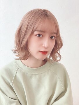 アレンヘアー 郡山開成店(ALLEN hair) ハイトーン×ゆるふわ可愛いミニボブ