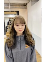 ゴウトゥデイシェアサロン 町田店(GO TODAY SHAiRE SALON)&nbsp;ワイドバング×ミルクティー、セクションブラック