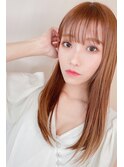 ハイトーン艶髪ストレート