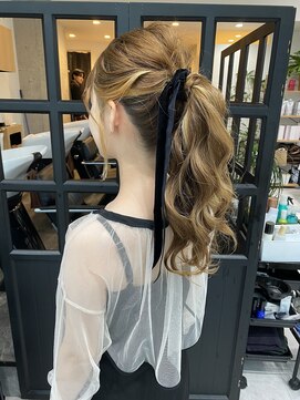 ディーエックス ウエスト(Dxxxx WEST) #ヘアアレンジ/アレンジ/結婚式/パーティヘア/あみおろし