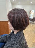 【立川　ショートボブ　顔周りレイヤー　20代30代40代50代60代】