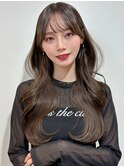 ミニウルフレイヤーカット顔周り前髪韓国ミディアムロング/原宿