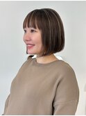極細ハイライトでオシャレボブスタイル