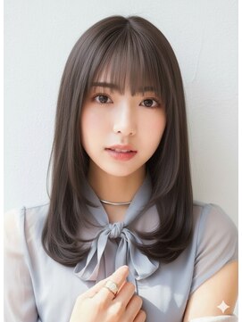 アース 栄店(HAIR&MAKE EARTH) 20代30代◎冬の暗めカラー×くびれレイヤーカットで小顔美人