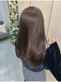 レイヤーカット/チョコレートベージュ/ブリーチなし