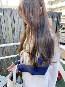 ミント(mint) ブリーチなしダブルカラー！柔らかいオリーブベージュ！