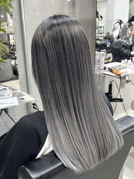 ラック(LUCK) バレイヤージュ/シルバー/ケアブリーチ/似合わせカット