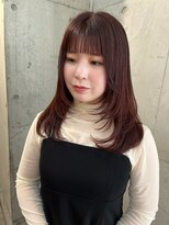 ラニヘアサロン(lani hair salon) ブリーチなしレッドブラウンカラー/ロングレイヤー