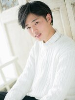 大波純一美容室パーティハン&nbsp;ナチュラル七三分けブラック王道ビジカジマッシュb小山20代30代