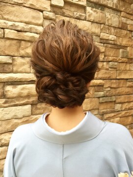 エノモト(ENOMOTO) 訪問着＊和装ヘアセット＊落ち着いた大人上品スタイル＊まとめ髪