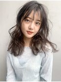 グレージュカラーグレーベージュレイヤーロング_7075