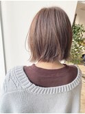 切りっぱなしボブの地毛風カラー