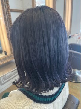 コワファースト 大分(COIFF1RST) 青紫グレージュカラー