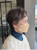 大人女性のハイライトショートスタイル