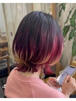 サラ HAIR&MAKE SALA 相模大塚店&nbsp;ウルフカット（RED×yellow）