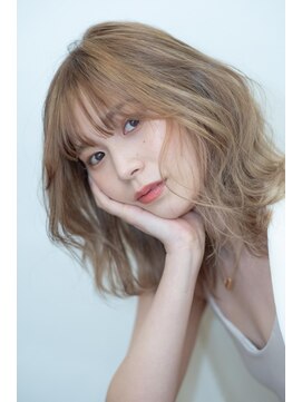 エアー 横浜(AIR) 【湯田】ライトベージュ×エアリーミディアム