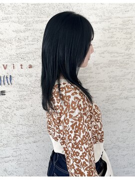 ベラビータ 田宮店(BellaVita) ブルーブラック×レイヤースタイル